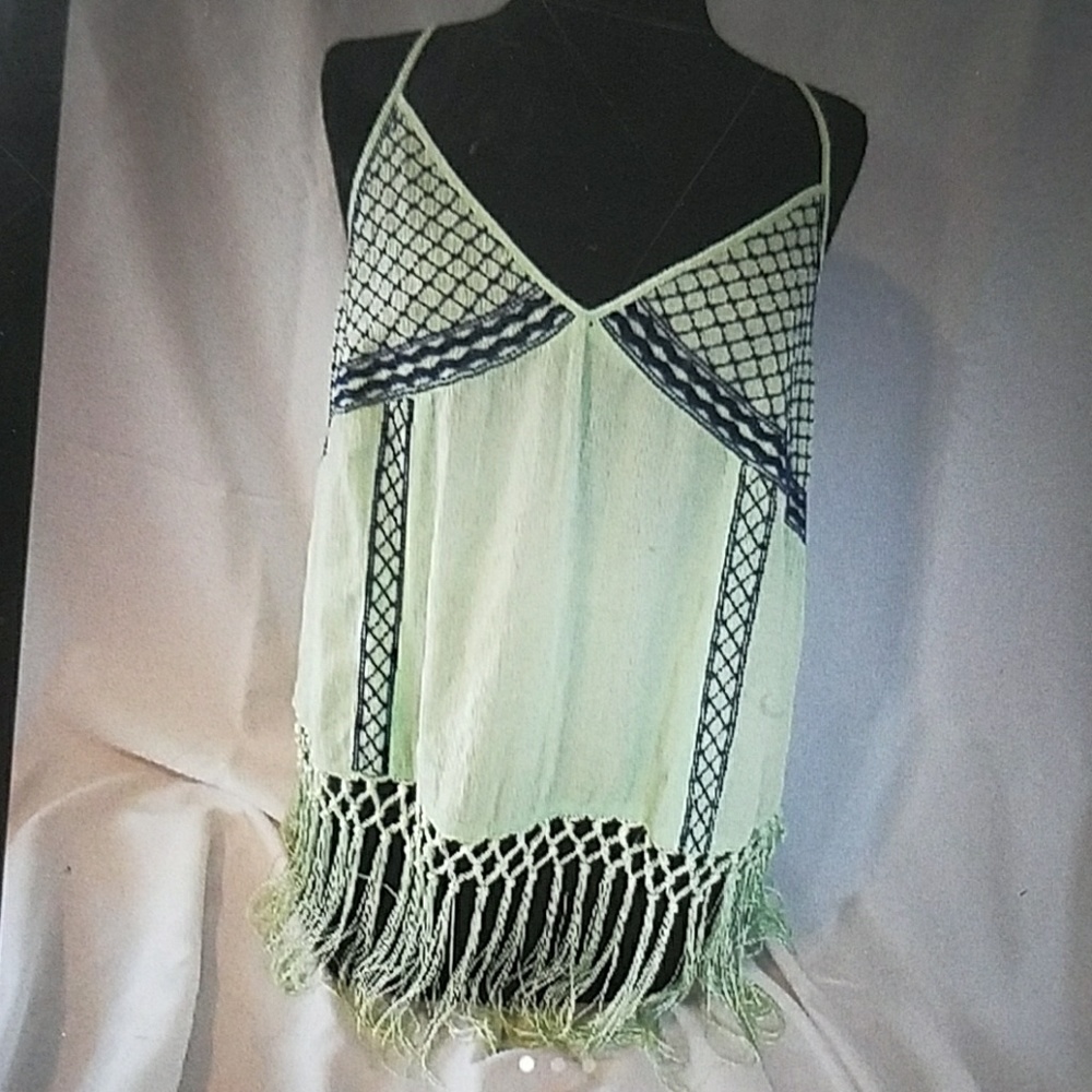 Large fringe tank top